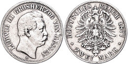 2 Mark, 1877, Ludwig III., Kl. Rf., S-ss., Katalog: J. 66 S-ss - Other & Unclassified