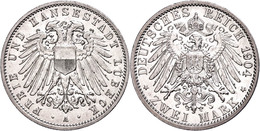 2 Mark, 1904, Ss., Katalog: J. 81 Ss - Lubeck