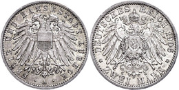 2 Mark, 1906, Wz. Rf., Ss., Katalog: J. 81 Ss - Lubeck