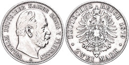 2 Mark, 1879, Wilhelm I., Ss., Katalog: J. 96 Ss - Other & Unclassified