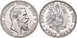 2 Mark, 1888, Friedrich III., Kl. Kratzer, Vz., Katalog: J. 98 Vz - Altri & Non Classificati