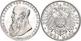 2 Mark, 1915, Georg II., Auf Seinen Tod, Vz-st., Katalog: J. 154 Vz-st - Autres & Non Classés
