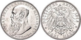 3 Mark, 1915, Georg II., Kl. Rf., Ss-vz., Katalog: J. 155 Ss-vz - Altri & Non Classificati