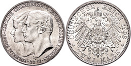 2 Mark, 1903, Wilhelm Ernst, Auf Die Vermählung, Vz., Katalog: J. 158 Vz - Altri & Non Classificati