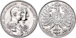 3 Mark, 1915, Wilhelm Ernst, Auf Die Jahrhundertfeier Des Großherzogtums, Kl. Rf. Und Kr., Vz, Katalog: J. 163 Vz - Sonstige & Ohne Zuordnung