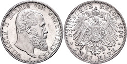 2 Mark, 1906, Wilhelm II., Kl. Kratzer, Vz., Katalog: J. 174 Vz - Other & Unclassified