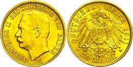 20 Mark, 1911, Friedrich II., Wz. Rf., Vz., Katalog: J. 192 Vz - Altri & Non Classificati