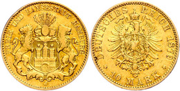 10 Mark, 1879, Stadtwappen, Ss., Katalog: J. 209 Ss - Altri & Non Classificati