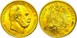 10 Mark, 1872, A, Wilhelm I., Kl. Rf., Vz-st., Katalog: J. 242 Vz-st - Altri & Non Classificati