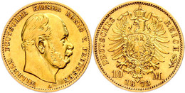 10 Mark, 1873, Wilhelm I., Mzz A, Ss., Katalog: J. 242 Ss - Other & Unclassified