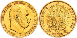 10 Mark, 1873, Wilhelm I., Mzz A, Ss., Katalog: J. 242 Ss - Sonstige & Ohne Zuordnung