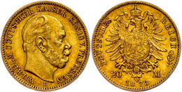 20 Mark, 1873, Wilhelm I., Mzz B, Ss., Katalog: J. 243 Ss - Sonstige & Ohne Zuordnung