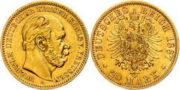 20 Mark, 1887, Wilhelm I., Ss., Katalog: J. 246 Ss - Sonstige & Ohne Zuordnung