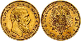 10 Mark, 1888, Friedrich III., Vz., Katalog: J. 247 Vz - Other & Unclassified