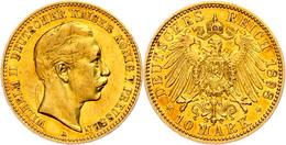 10 Mark, 1898, Wilhelm II., Ss-vz., Katalog: J. 251 Ss-vz - Sonstige & Ohne Zuordnung