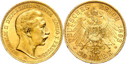 20 Mark, 1900, Wilhelm II., Kl. Rf., Ss-vz., Katalog: J. 252 Ss-vz - Other & Unclassified