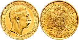 20 Mark, 1905, Wilhelm II., Kl. Rf., Ss-vz., Katalog: J. 252 Ss-vz - Altri & Non Classificati