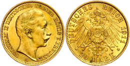 20 Mark, 1911, Wilhelm II., Kl. Rf., Ss-vz., Katalog: J. 252 Ss-vz - Other & Unclassified