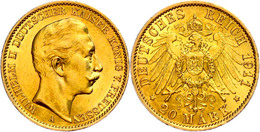 20 Mark, 1911, Wilhelm II., Kleinere Randfehler, Ss-vz., Katalog: J. 252 Ss-vz - Other & Unclassified