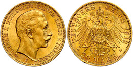 20 Mark, 1912, Wilhelm II., Mzz J, Minimale Randfehler, Vz., Katalog: J. 252 Vz - Altri & Non Classificati