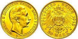 20 Mark, 1912, Wilhelm II., Wz. Rf., Avers F. Vz, Revers Vz-st., Katalog: J. 252 Vz - Altri & Non Classificati