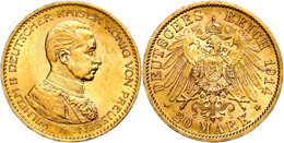 20 Mark, 1914, Wilhelm II. In Gardeuniform, Kleine Kratzer, Vz., Katalog: J. 253 Vz - Altri & Non Classificati