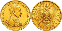 20 Mark, 1914, Wilhelm II. In Gardeuniform, Ss-vz., Katalog: J. 253 Ss-vz - Altri & Non Classificati