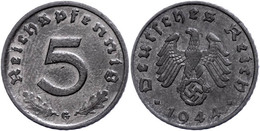 5 Reichspfennig, 1944, G, Ss., Katalog: J. 370 Ss - Andere & Zonder Classificatie