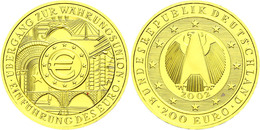 200 Euro, Gold, 2002, J, Währungsunion, In Ausgabeschatulle, St., Katalog: J. 494 St - Altri & Non Classificati