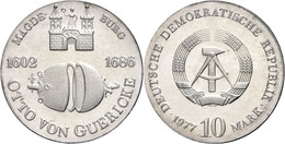 10 Mark, 1977, Guericke, In Hartplastik Verplombt, PP., Katalog: J. 1565 PP - Altri & Non Classificati