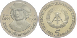 5 Mark, 1981, Riemenschneider, In Hartplastik Verplombt, PP., Katalog: J. 1580 PP - Altri & Non Classificati