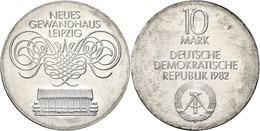 10 Mark, 1982, Gewandhaus Leipzig, In Hartplastik Verplombt, PP., Katalog: J. 1583 PP - Other & Unclassified