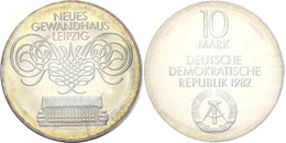 10 Mark, 1982, Gewandhaus Leipzig, In Hartplastik Verplombt, PP., Katalog: J. 1583 PP - Other & Unclassified