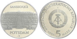 5 Mark, 1986, Sanssouci, In Hartplastik Verplombt, PP., Katalog: J. 1609 PP - Autres & Non Classés