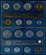 1  Pfennig Bis 5 Mark, 1897, Minisatz, Brandenburger Tor, Auflage Nur 8.000 Stück, In Noppenfolie, St.  St - Ongebruikte Sets & Proefsets