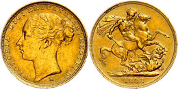 Sovereign (Pound), 1886, Victoria, Mzz M Melbourne, Fb. 16, Kleinere Randfehler, Ss.  Ss - Andere & Zonder Classificatie