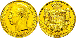 20 Kronen, Gold, 1908, Frederik VIII., Fb. 297, Vz+. - Denmark