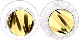 50 Euro, Bimetall Silber/Gold, 2012, Welthauptstadt Für Industriedesign 2012 Helsinki, 925er Silber 5,8 G, 750er Gold 5  - Finnland