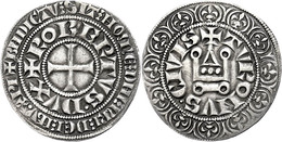 Gros Tournois (3,25g), O.J. (1354-1411), Robert. Av: Kreuz, Darum Doppelter Schriftkreis. Rev: Kastell, Darum Umschrift, - Altri & Non Classificati