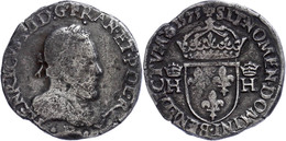 Teston, 1575, Henri III., Ss.  Ss - Other & Unclassified