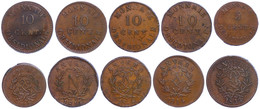 FRANKREICH / ANTWERPEN, 1 X 5 Cent Und 4 X 10 Cent 1814 Unter Französischer Besatzung. Erhaltung Jeweils Ss (justiert). - Other & Unclassified