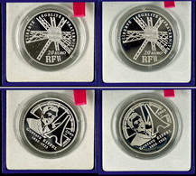 Set Zu 2x 10 Euro, 2009, Gustav Eiffel, Je 900er Silber, In Etuis Mit OVPs Und Zertifikaten, PP. Auflage Je Münze 5.000  - Other & Unclassified