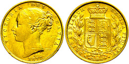 Sovereign, Gold, 1872, Victoria, Stempel Nr. 8, Fb. 387i, Kratzer Auf Dem Avers, Kl. Rf., Ss.  Ss - Sonstige & Ohne Zuordnung