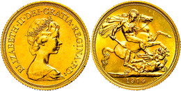 Sovereign, Gold, 1974, Elisabeth II., Fb. 418, Vz-st.  Vz-st - Autres & Non Classés