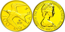 Britische Jungferninseln, 100 Dollars, Gold, 1975, Fb. 1, 6,39g Fein, Im Blister (bestoßen), St.  St - Altri & Non Classificati