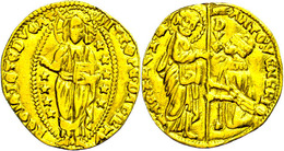 Venedig, Zecchino (3,46g), O.J. (1382-1400), Fb. 1229, Ss.  Ss - Altri & Non Classificati