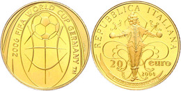 20 Euro, Gold, 2004, XVIII. Fußball-Weltmeisterschaft 2006 In Deutschland, 5,8 G Fein, Fb. 1546, In Kapsel, In Ausgabesc - Altri & Non Classificati