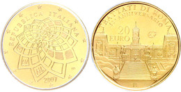 20 Euro, Gold, 2007, 50 Jahre Römische Verträge Zur Gründung Der Europäischen Gemeinschaft-2. Ausgabe, 5,8 G Fein, Fb. 1 - Altri & Non Classificati