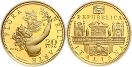 20 Euro, Gold, 2014, Flora In Der Italienischen Kunst-4. Ausgabe-Barock, 5,8 G Fein, KM 369, In Kapsel, In Ausgabeschatu - Altri & Non Classificati