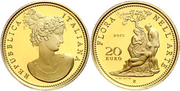 20 Euro, Gold, 2015, Flora In Der Italienischen Kunst-5. Ausgabe-Klassizismus, 5,8 G Fein, KM 381, In Kapsel, In Ausgabe - Other & Unclassified